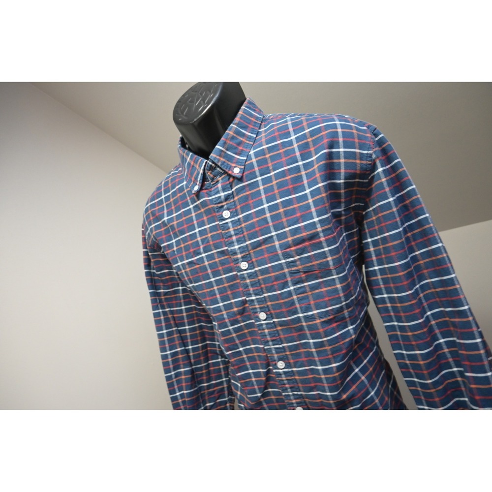J.Crew Flex Oxford Shirt Mens‎ XL Plaid Slim Fit Stretch Long Sleeve Excellent